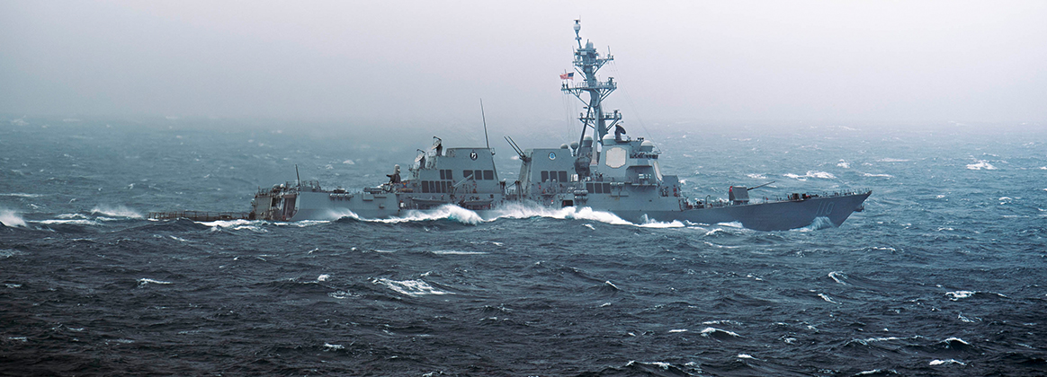 USS William P. Lawrence (DDG 110) transits the South China Sea, Jan. 10, 2025. 